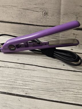 CHI Smart Mini Flat Iron Purple Travel Size Ceramic Hair Straightener Dual Volta